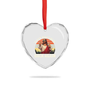 Funny Jesus Easter Heart Crystal Glass Ornament Guess Who's Back? Back Again Easter TS14 Print Your Wear