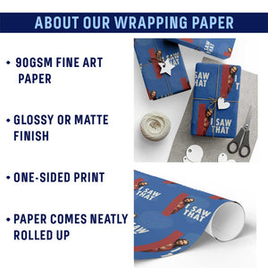 Funny Jesus I Saw That Wrapping Paper Roll Retro Christian Meme TS10 Print Your Wear
