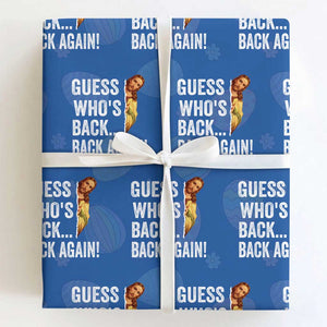 Funny Jesus Meme Quote Wrapping Paper Roll Easter Guess Whos Back Funny Religious TS10 Royal Blue Print Your Wear
