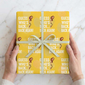 Funny Jesus Meme Quote Wrapping Paper Roll Easter Guess Whos Back Funny Religious TS10 Yellow Print Your Wear