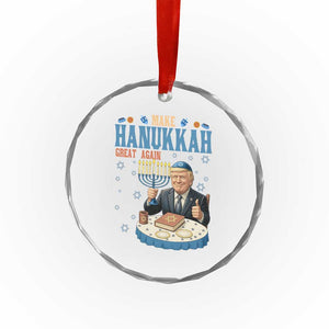 Funny Jewish Holiday Crystal Glass Ornament Make Hanukkah Great Again Ugly Gift TS12 Print Your Wear