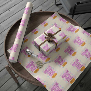 Funny Jewish Holiday Wrapping Paper Roll Challah At Ya Girl Gift TS12 Beige Print Your Wear