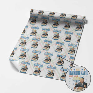 Funny Jewish Holiday Wrapping Paper Roll Make Hanukkah Great Again Ugly Gift TS12 Christmas Plaid Print Your Wear