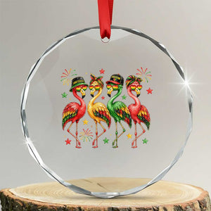 Funny Juneteenth Flamingos Squad Crystal Glass Ornament African American Heritage TS12 Transparent Glass 3'' Circle Print Your Wear