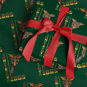 Funny Juneteenth Goose Wrapping Paper Roll African American Pride Gift TS12 Green Print Your Wear