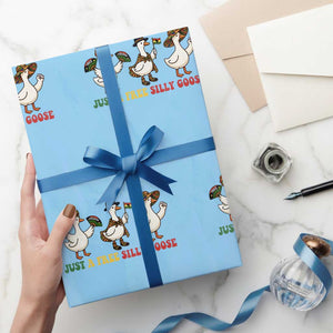 Funny Just A Free Silly Goose Wrapping Paper Roll Juneteenth Freedom Day