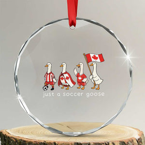 Funny Just A Soccer Goose Crystal Glass Ornament Canada Soccer Lover TS12 Transparent Glass 3'' Circle Print Your Wear