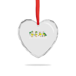 Funny Just A Soccer Goose Heart Crystal Glass Ornament Brazil Football Fan