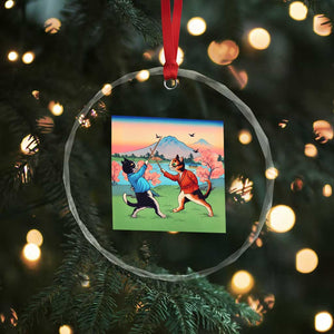 Funny Kendo Cat Crystal Glass Ornament Samurai Martial Arts TS14 Print Your Wear