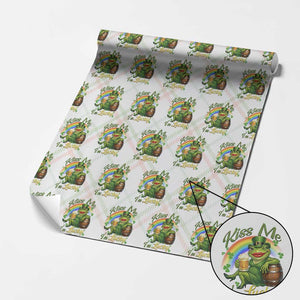 Funny Kiss Me I Am Lucky Wrapping Paper Roll St Patricks Day Frog TS12 Christmas Plaid Print Your Wear