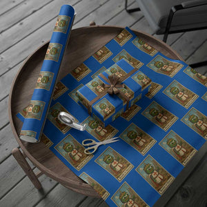 Funny Knight Meme Wrapping Paper Roll Vintage Pepe Frog Templar Crusader Fren Soldier TS10 Blue Print Your Wear