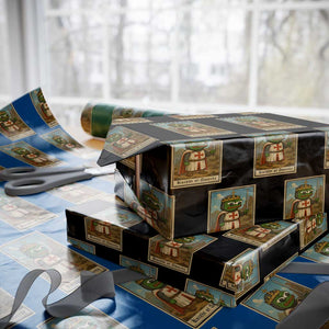 Funny Knight Meme Wrapping Paper Roll Vintage Pepe Frog Templar Crusader Fren Soldier TS10 Black Print Your Wear