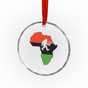 Funny Kwanzaa Bigfoot Lover Crystal Glass Ornament Festival Of Lights African Heritage Gift TS12 Print Your Wear
