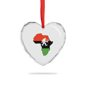 Funny Kwanzaa Bigfoot Lover Heart Crystal Glass Ornament Festival Of Lights African Heritage Gift TS12 Print Your Wear