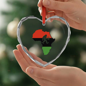 Funny Kwanzaa Bigfoot Lover Heart Crystal Glass Ornament Festival Of Lights African Heritage Gift TS12 Print Your Wear