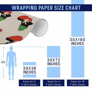 Funny Kwanzaa Bigfoot Lover Wrapping Paper Roll Festival Of Lights African Heritage Gift - Print Your Wear