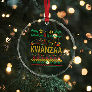 Funny Kwanzaa Celebration Ugly Sweater Crystal Glass Ornament African Heritage Holiday Gift TS12 Print Your Wear