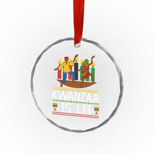Funny Kwanzaa Is Lit Crystal Glass Ornament Festival Of Lights African Heritage Gift TS12 Print Your Wear