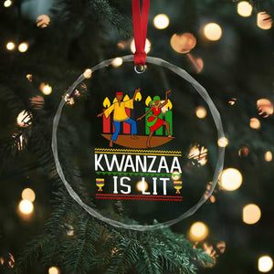 Funny Kwanzaa Is Lit Crystal Glass Ornament Festival Of Lights African Heritage Gift TS12 Print Your Wear