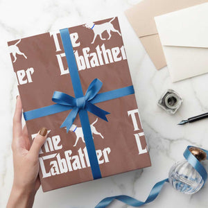Funny Labrador Dad Wrapping Paper Roll The Lab Father Fathers Day Gifts For Dog Lovers Dad