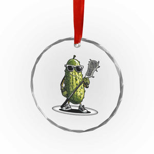 Funny Lacrosse Crystal Glass Ornament Pickle Playing Lax Lover Player TS10 Print Your Wear
