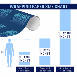 Funny Lacrosse Player Wrapping Paper Roll I Beat People With A Stick Funny Saying TS10 Print Your Wear