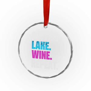 Funny Lake Life Crystal Glass Ornament Coffee Lake Wine Repeat TS10 Print Your Wear