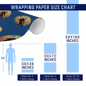 Funny Lax Bigfoot Wrapping Paper Roll Retro Vintage Sasquatch Lacrosse TS10 Print Your Wear