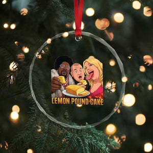 Funny Lemon Pound Cake Meme Crystal Glass Ornament Retro Edgy Music Humor Gift for Party Lovers TS02 Print Your Wear