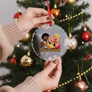 Funny Lemon Pound Cake Meme Crystal Glass Ornament Retro Edgy Music Humor Gift for Party Lovers TS02 Print Your Wear