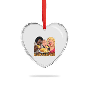Funny Lemon Pound Cake Meme Heart Crystal Glass Ornament Retro Edgy Music Humor Gift for Party Lovers TS02 Print Your Wear