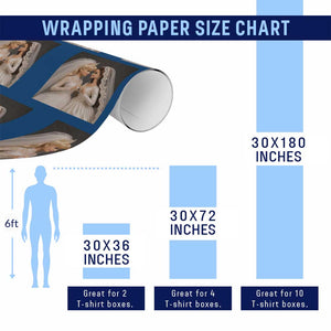 Funny Lesbian Doll Wedding Engagement Wrapping Paper Roll LGBTQ Pride Gift
