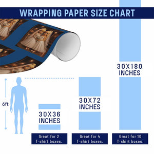 Funny Lesbian Pride Tung Tung Sahur Engagement Gift Wrapping Paper Roll