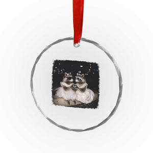 Funny Lesbian Raccoon Engagement Crystal Glass Ornament LGBTQ Pride Gift TS12 Print Your Wear