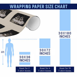 Funny Lesbian Raccoon Engagement Wrapping Paper Roll LGBTQ Pride Gift