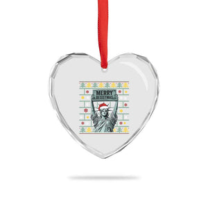 Funny Liberty Statue Ugly Sweater Gift Heart Crystal Glass Ornament Merry Resistmas TS12 Print Your Wear