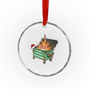 Funny Lil Dumpster Fire 2025 Crystal Glass Ornament The Year We Couldnt Afford Anything TS11 Print Your Wear