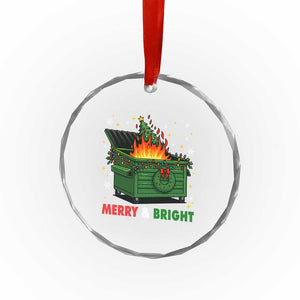 Funny Lil Dumpster Fire Christmas Crystal Glass Ornament Merry And Bright Xmas Tree TS11 Print Your Wear
