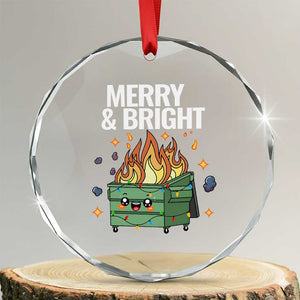 Funny Lil Fire Dumpster Christmas Crystal Glass Ornament Merry And Bright Xmas Led Lights TS11 Transparent Glass 3'' Circle Print Your Wear