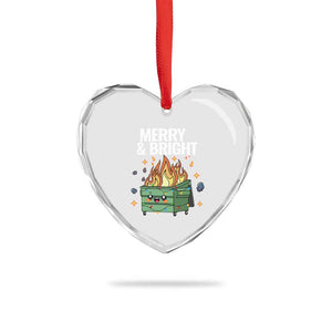 Funny Lil Fire Dumpster Christmas Heart Crystal Glass Ornament Merry And Bright Xmas Led Lights TS11 Print Your Wear