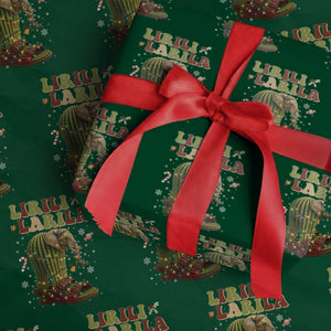 Funny Lirili Larila Italian Brainrot Meme Wrapping Paper Roll Christmas Gift TS12 Green Print Your Wear