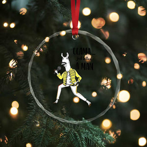 Funny Llama Just Killed a Man Crystal Glass Ornament Singing Animal Pun Internet Meme TS02 Print Your Wear