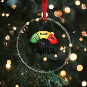 Funny Low Cortisol Stress Meter Crystal Glass Ornament Low Medium High Anxiety Humor TS02 Print Your Wear