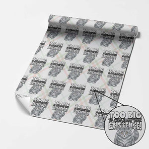 Funny Maine Coon Cat Wrapping Paper Roll Too Big To Care About Your Existence TS12 Christmas Plaid Print Your Wear