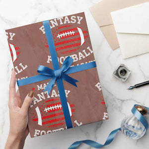 Funny Make Fantasy Football Great Again Wrapping Paper Roll TS10 Mocha Print Your Wear