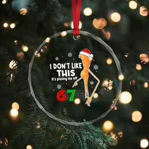 Funny Marcus The Worm 67 Meme Christmas Crystal Glass Ornament I Don't Like This It's Pissing Me Off TS11 Print Your Wear
