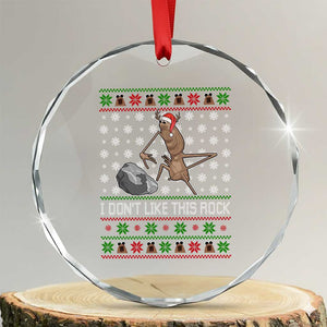 Funny Marcus The Worm Christmas Crystal Glass Ornament I Dont Like This Rock Xmas Holiday TS11 Transparent Glass 3'' Circle Print Your Wear