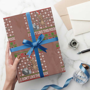 Funny Marcus The Worm Christmas Wrapping Paper Roll I Dont Like This Rock Xmas Holiday TS11 Mocha Print Your Wear