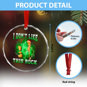 Funny Marcus The Worm Crystal Glass Ornament I Don't Like This Rock Brain Rot TS10 Print Your Wear