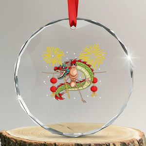 Funny Marcus The Worm Meme Crystal Glass Ornament Viral Lunar New Year TS12 Transparent Glass 3'' Circle Print Your Wear